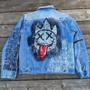 RARE Cult of Individuality Studded Denim Jacket 'Naughty Type 3' Large